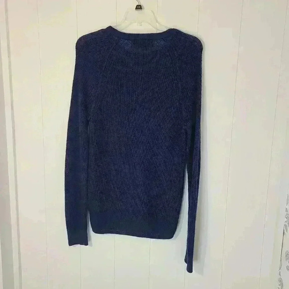 Banana Republic Italian Linen Sweater Navy Blue Size Large - Picture 4 of 7